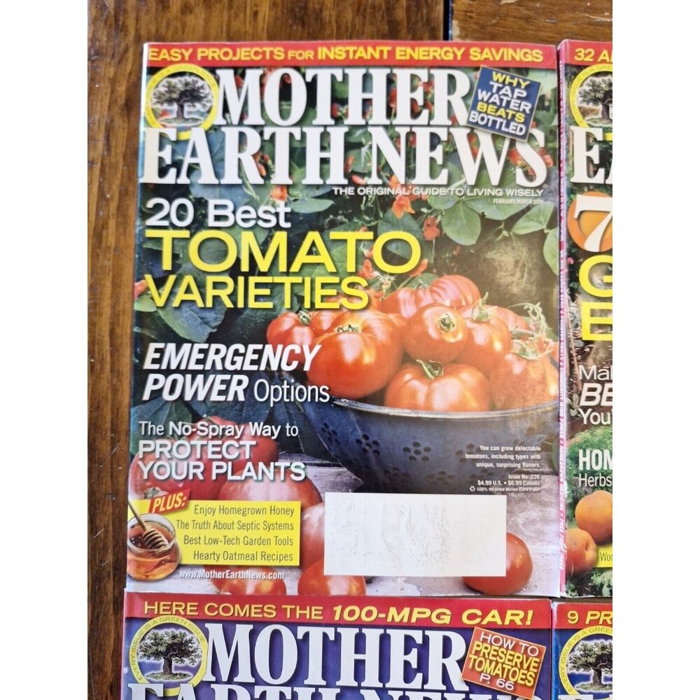 Mother Earth News Feb 2008-Jan 2009 Magazine Gardening Organic 5 Lot No Apr/may - Picture 2 of 6